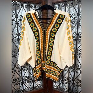 Rose & Olive Floral Patterned Top